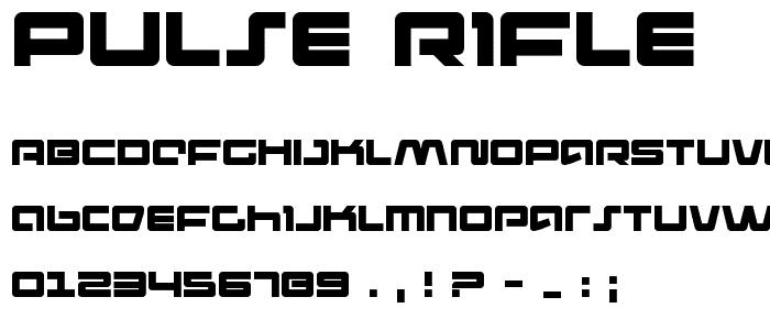 Pulse Rifle font